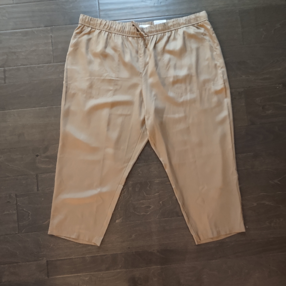 Croft & Barrow Lyocell Relaxed Pull On Drawstring Straight Leg Pants